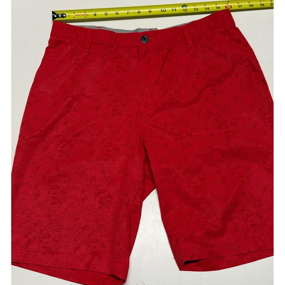 Adidas Mens US Open 2017 Golf Shorts Red Camo Stripe Erin Hills Size 33 - Picture 2 of 4